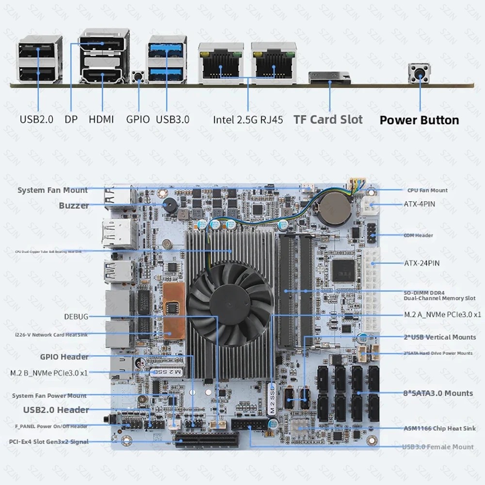 I5-8265U ES NAS 마더보드 8베이 NAS 보 - Nas Motherboard 8 Sata Mini Itx 리뷰 및 가격