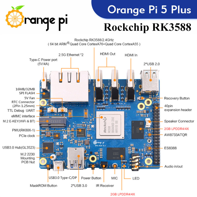 Orange Pi 5 Plus 단일 보드 컴퓨터 RK3 - Orange Pi 5 Plus 16Gb 리뷰 및 가격