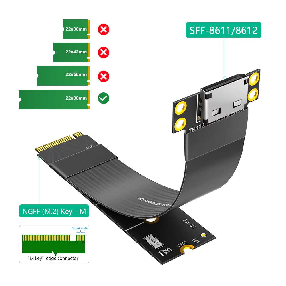 M.2 NVMe-Oculink 4i 확장 케이블, SF - Oculink Egpu Mini Pc 리뷰 및 가격